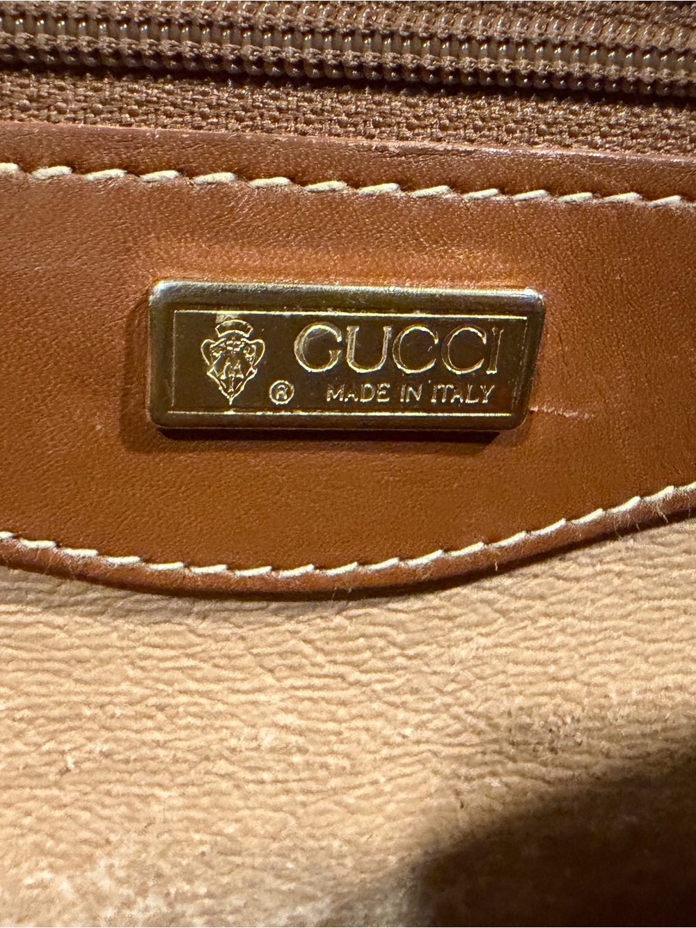 Vintage Gucci Brown Monogram Top-Handle Train Case 90s - Picture 7 of 9